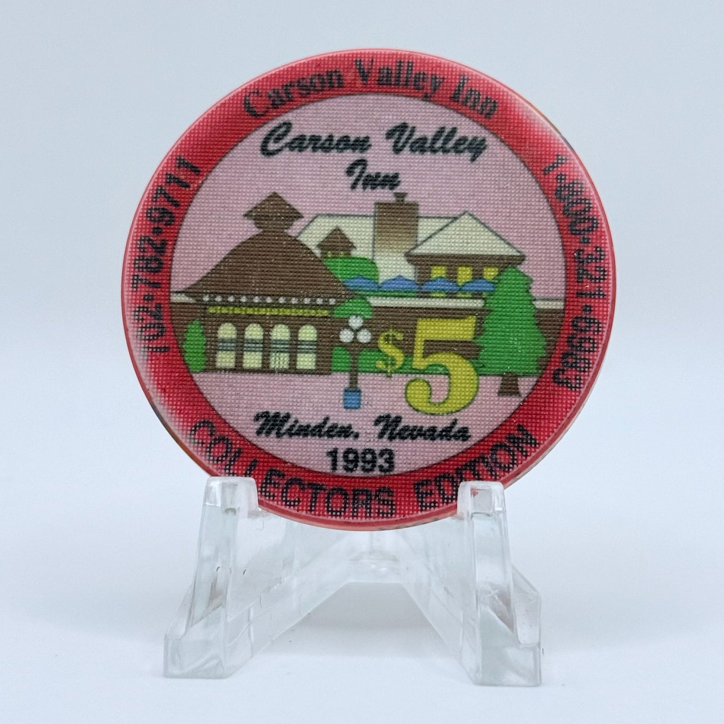 Carson Valley Inn Minden Nevada 1993 'Collectors Edition' LE $5 Casino Chip N7445
