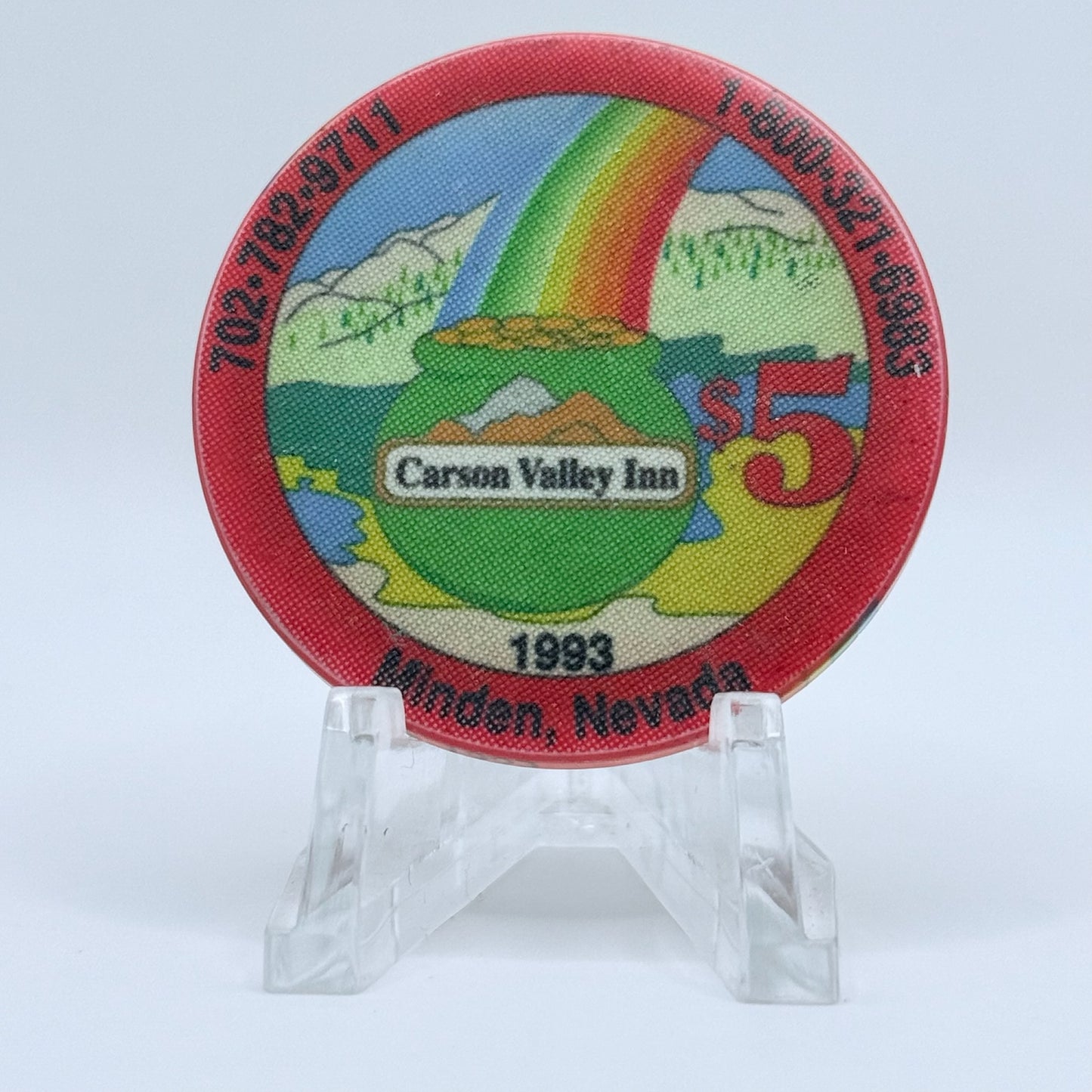 Carson Valley Inn Minden Nevada 1993 'Collectors Edition' LE $5 Casino Chip N7445