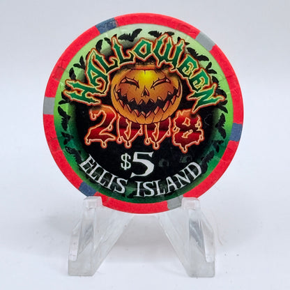Ellis Island Las Vegas Nevada 2008 'Halloween' LE $5 Casino Chip E7883