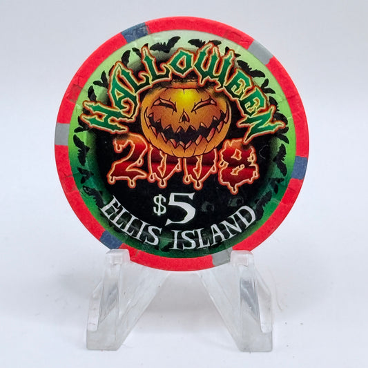 Ellis Island Las Vegas Nevada 2008 'Halloween' LE $5 Casino Chip E7883
