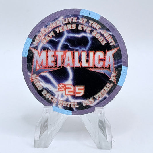 Hard Rock - Las Vegas Nevada 2003 'Metallica Live At The Joint New Year's Eve' LE $25 Casino Chip E0786