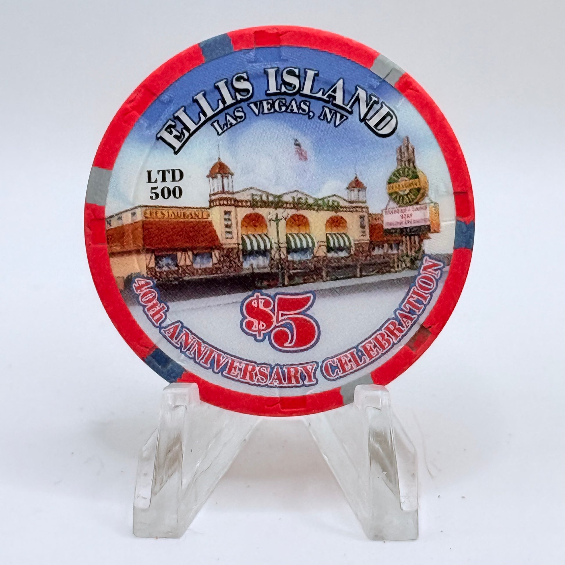 Ellis Island Las Vegas Nevada 2008 'Halloween' LE $5 Casino Chip E7883