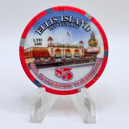Ellis Island Las Vegas Nevada 2008 'Halloween' LE $5 Casino Chip E7883