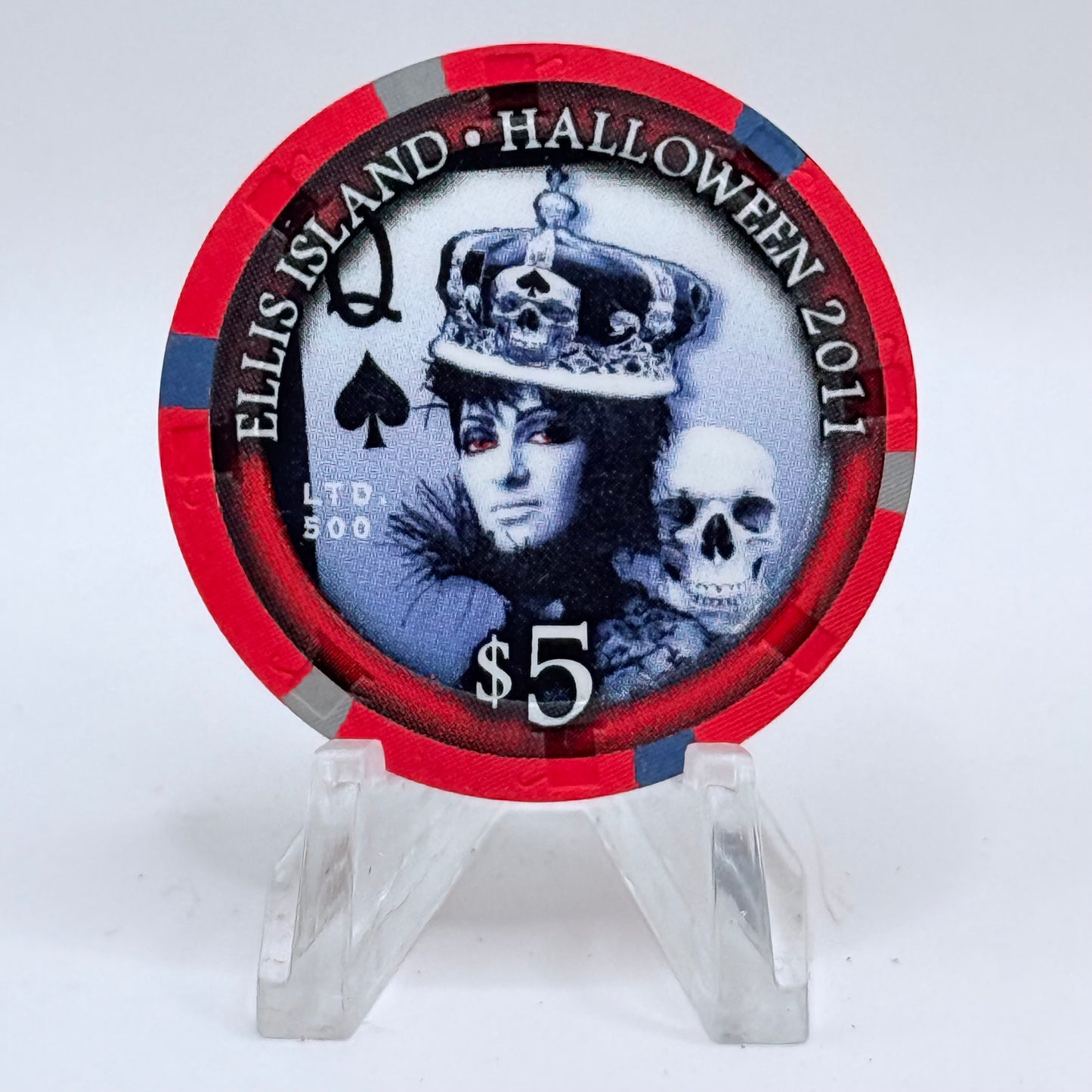 Ellis Island Las Vegas Nevada 2011 'Halloween' LE $5 Casino Chip D0309