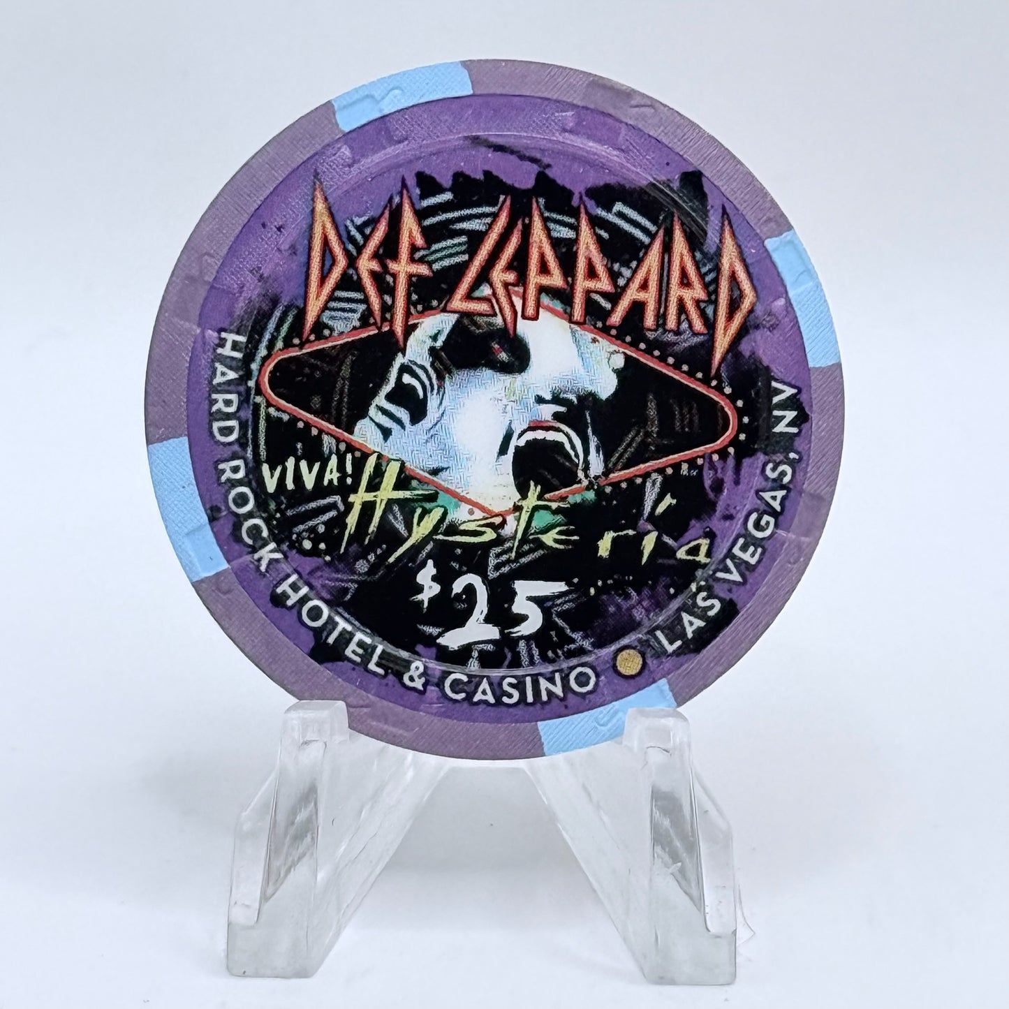 Hard Rock - Las Vegas Nevada 2013 'Def Leppard Viva! Hysteria' LE $25 Casino Chip D1040