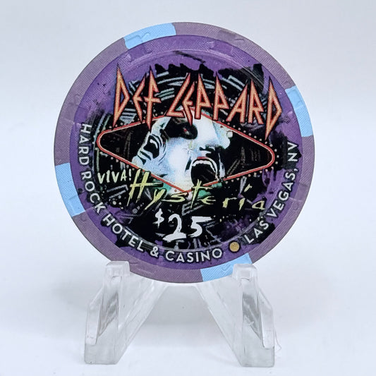 Hard Rock - Las Vegas Nevada 2013 'Def Leppard Viva! Hysteria' LE $25 Casino Chip D1040