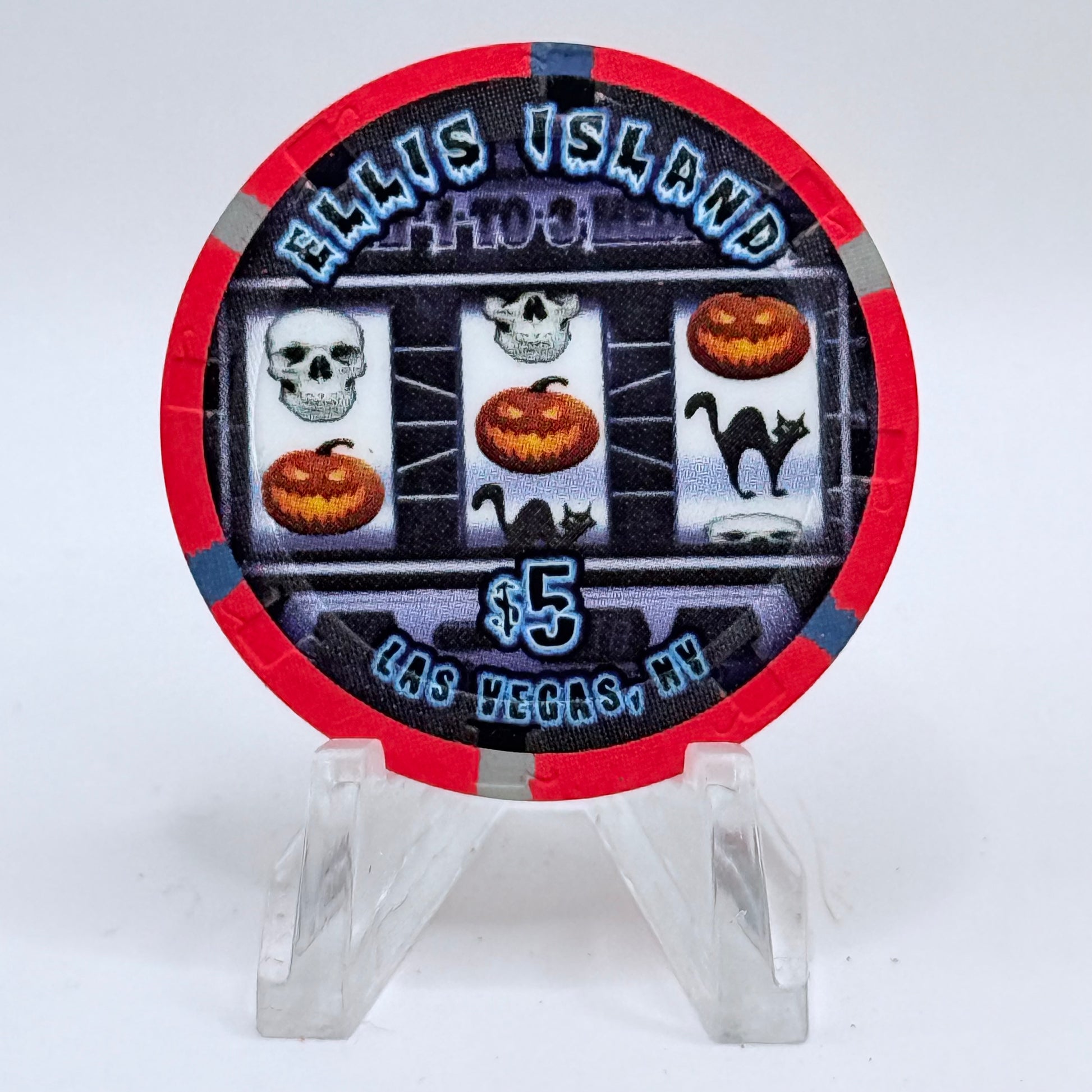 Ellis Island Las Vegas Nevada 2011 'Halloween' LE $5 Casino Chip D0309