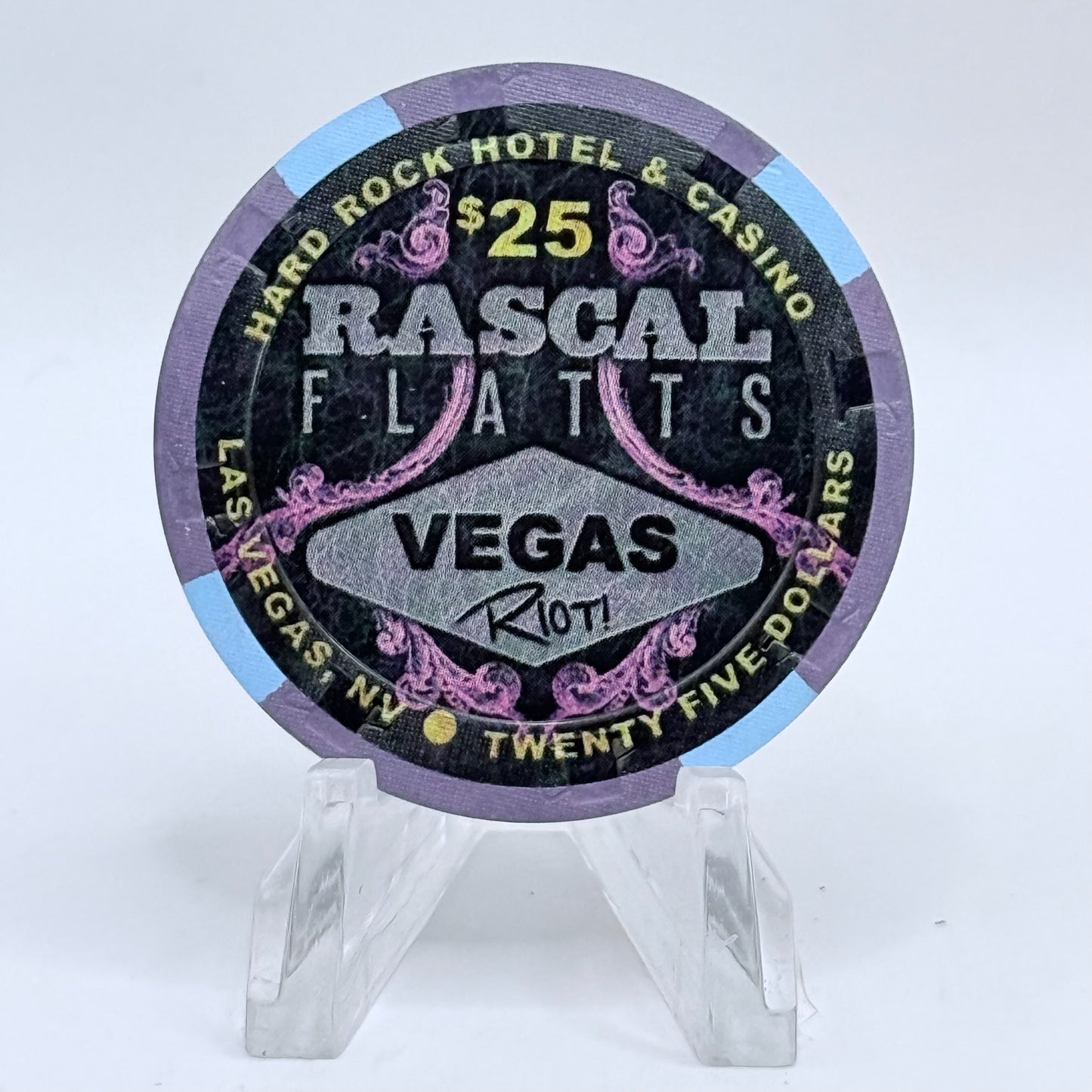 Hard Rock - Las Vegas Nevada 2015 'Rascal Flatts - Vegas Riot!' LE $25 Casino Chip D1776