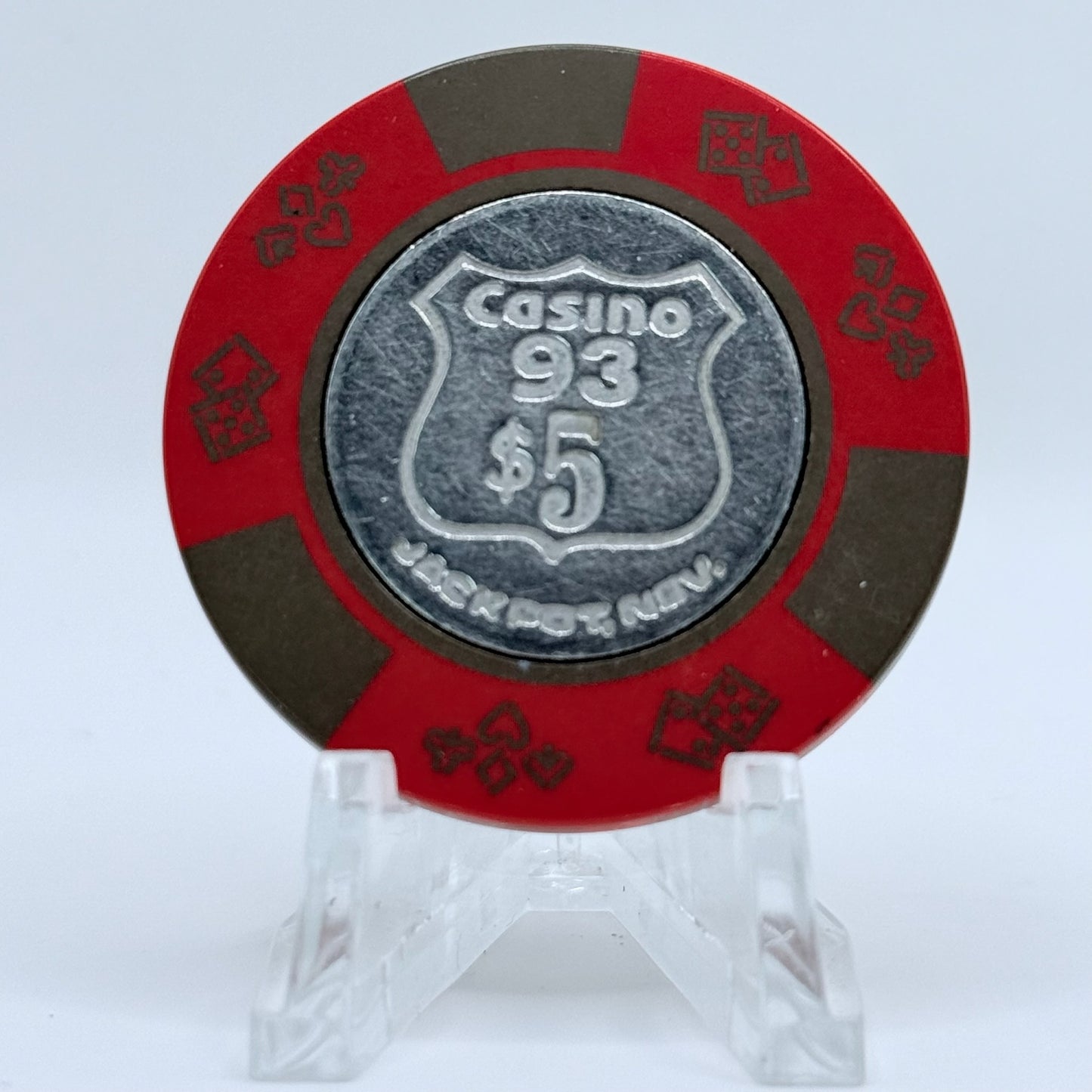 Casino 93 Jackpot Nevada $5 Casino Chip N1035.S