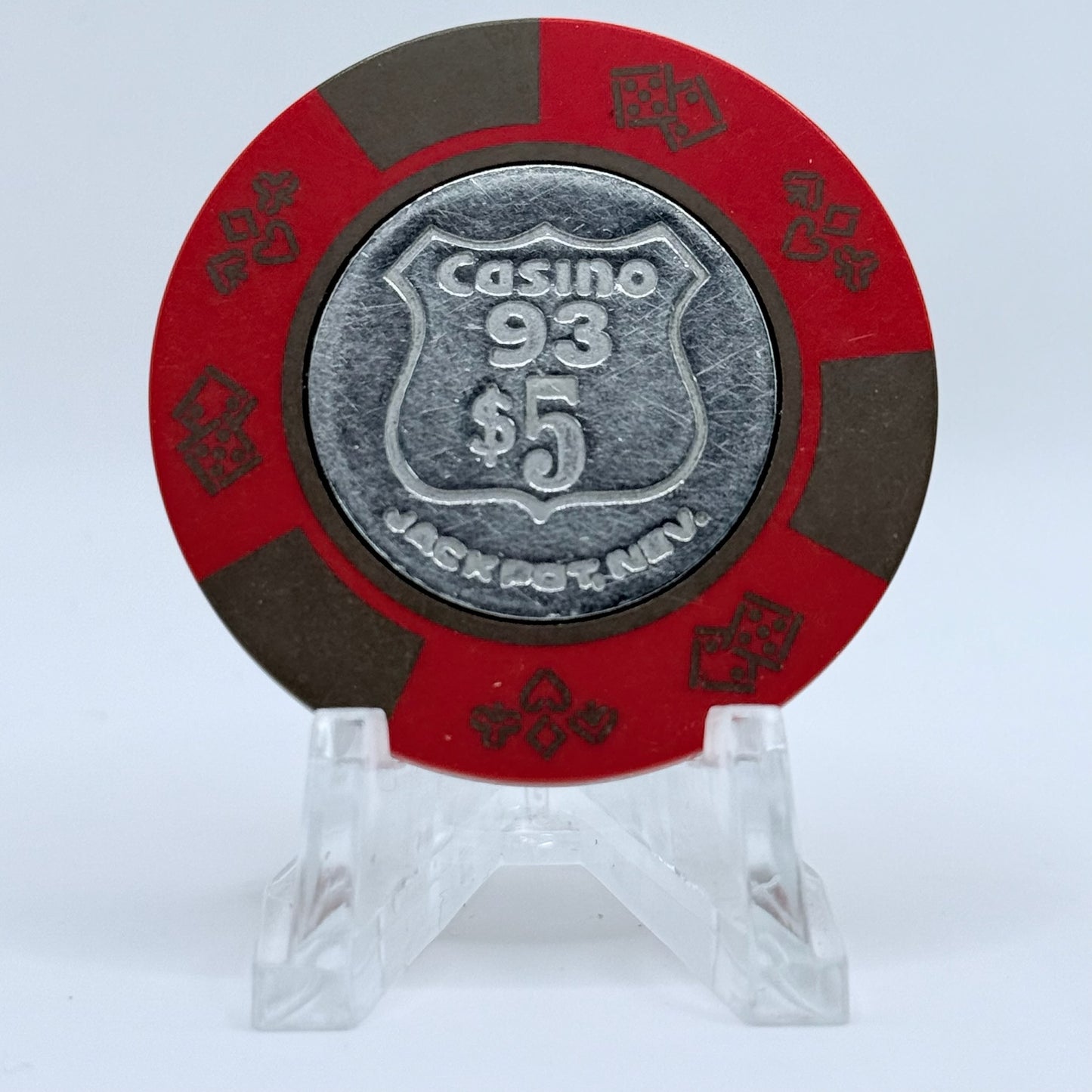 Casino 93 Jackpot Nevada $5 Casino Chip N1035.S