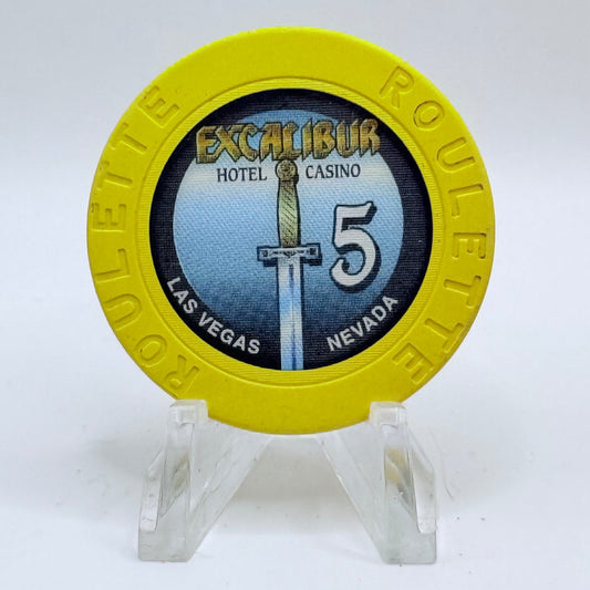Excalibur Las Vegas Nevada 1998 Series 205 Roulette Casino Chip V2382