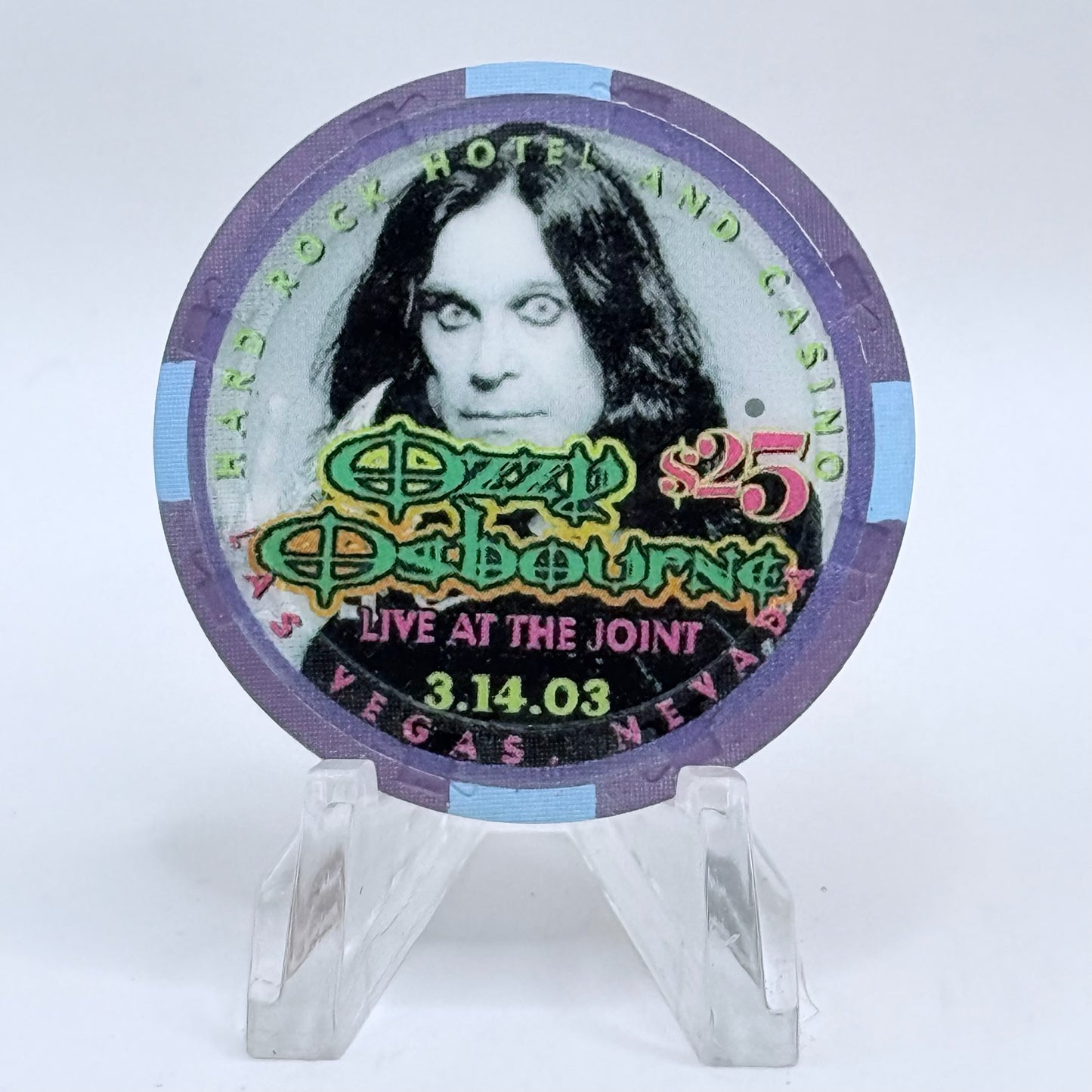 Hard Rock - Las Vegas Nevada 'The Osbournes, Sharon' LE $25 Casino Chip E0788