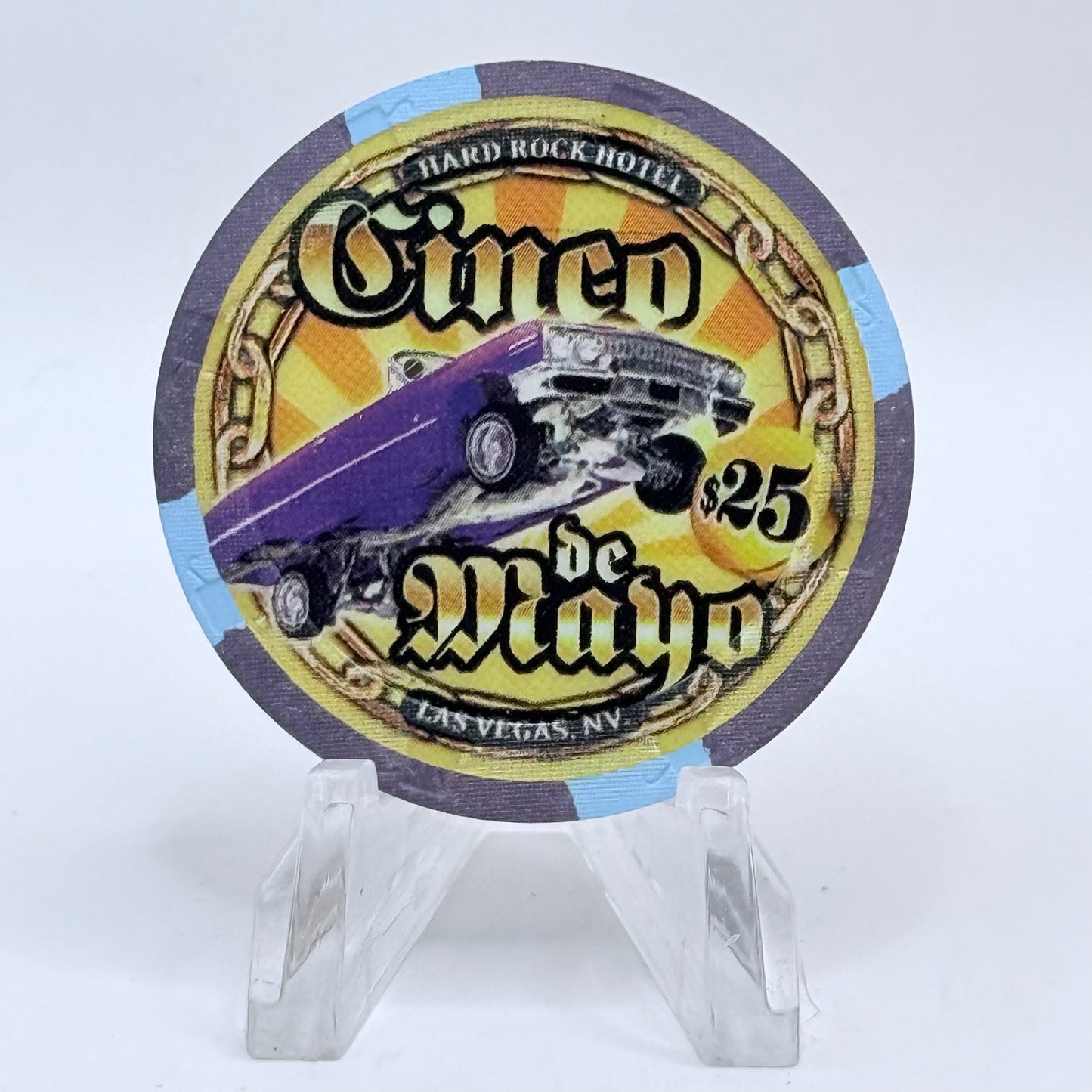Hard Rock - Las Vegas Nevada 2002 'Cinco De Mayo' LE $25 Casino Chip E0784