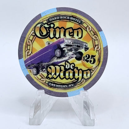 Hard Rock - Las Vegas Nevada 2002 'Cinco De Mayo' LE $25 Casino Chip E0784