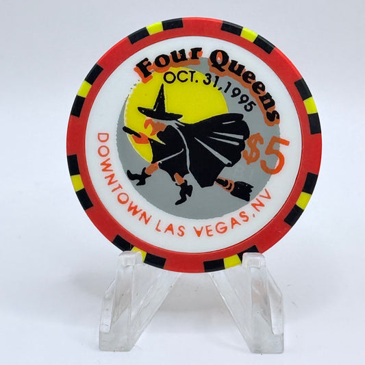 Four Queens Las Vegas Nevada 1995 'Halloween' LE $5 Casino Chip N0424