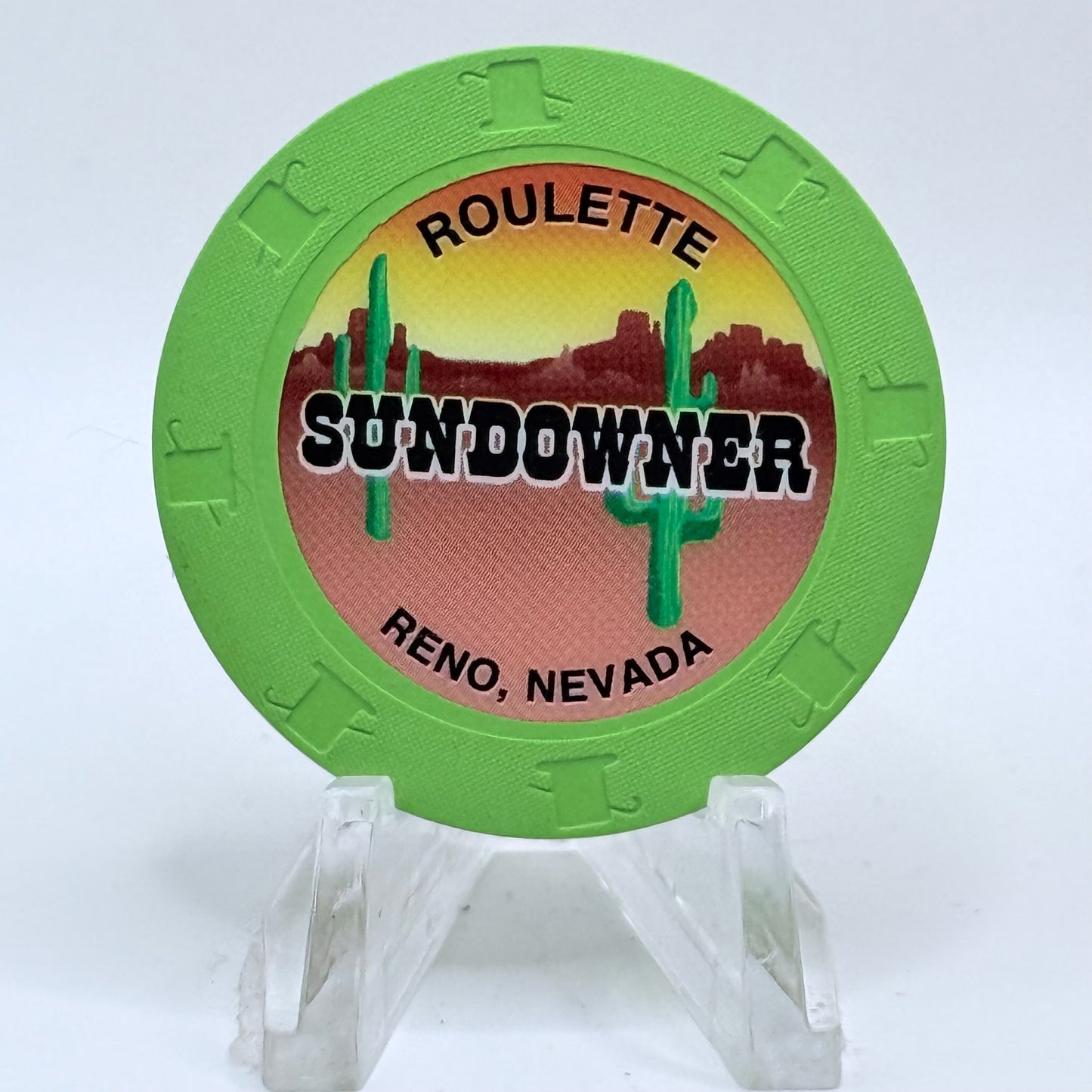 Sundowner Reno Nevada 1990s Series 3 Roulette Casino Chip E2679