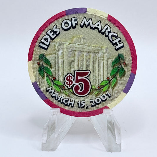 Four Queens Las Vegas Nevada 2001 'Ides Of March' LE $5 Casino Chip V7415