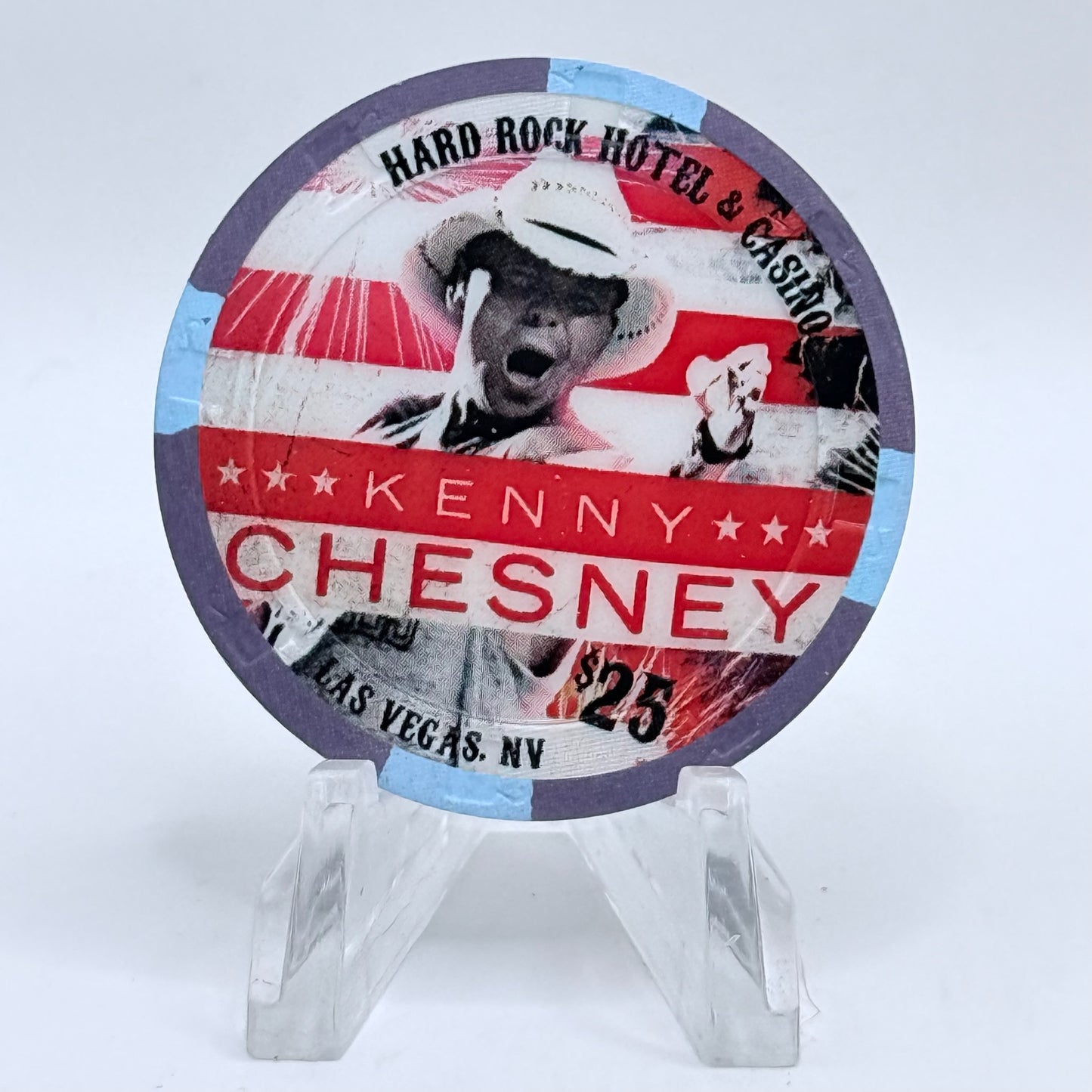 Hard Rock - Las Vegas Nevada 2015 'Kenny Chesney' LE $25 Casino Chip D1993