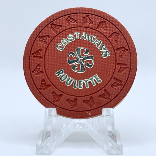 Castaways Las Vegas Nevada Series 100 Roulette Rust Casino Chip N4353