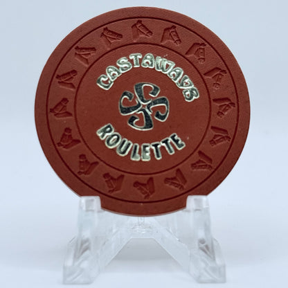 Castaways Las Vegas Nevada Series 100 Roulette Rust Casino Chip N4353