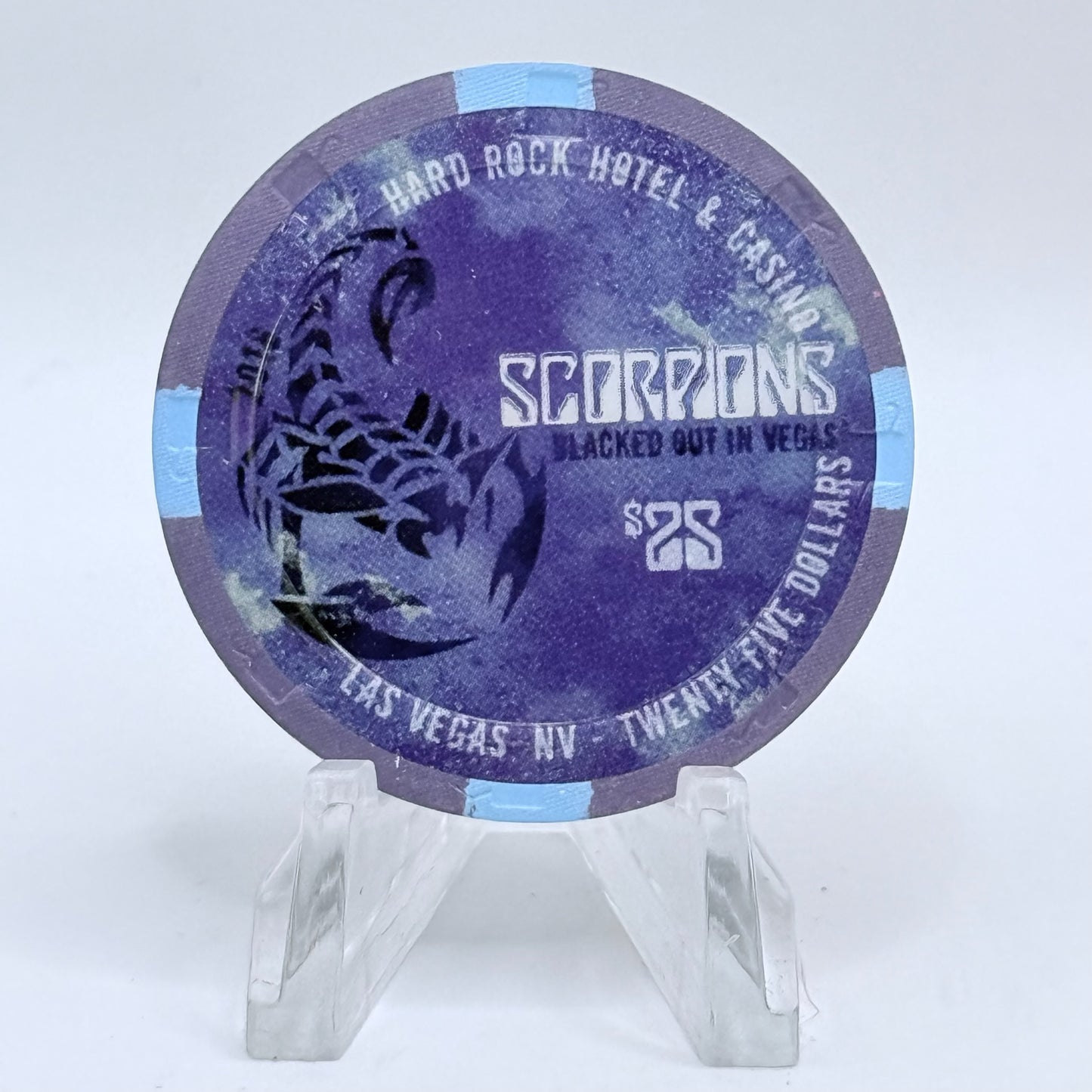 Hard Rock - Las Vegas Nevada 2016 'Scorpions' LE $25 Casino Chip D2467