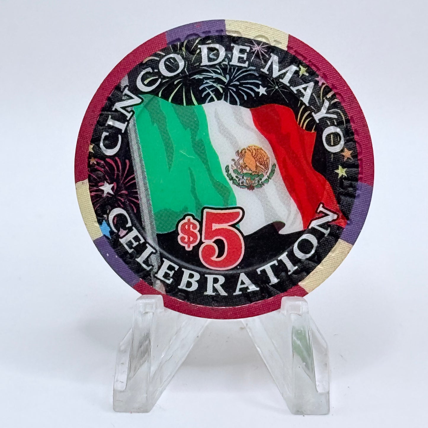 Four Queens Las Vegas Nevada 2003 'Cinco De Mayo' LE $5 Casino Chip E0532