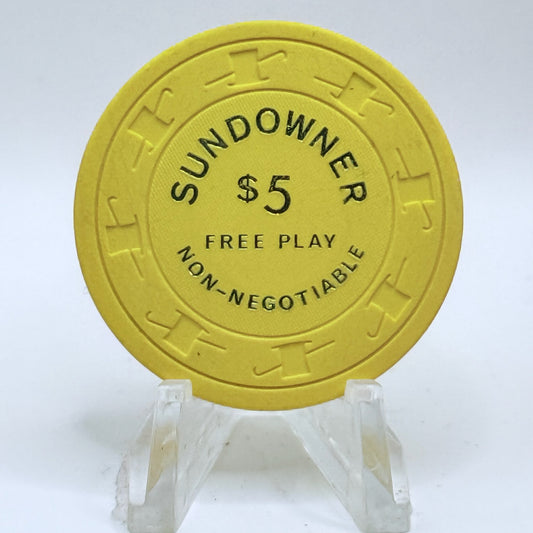 Sundowner Reno Nevada 1980s $5 NCV Casino Chip N2786