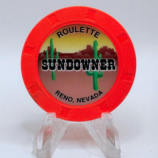 Sundowner Reno Nevada 1990s Series 3 Roulette Casino Chip E2679