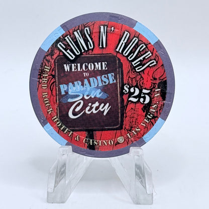 Hard Rock - Las Vegas Nevada 2012 'Guns N' Roses - Welcome To Paradise City' LE $25 Casino Chip D0820