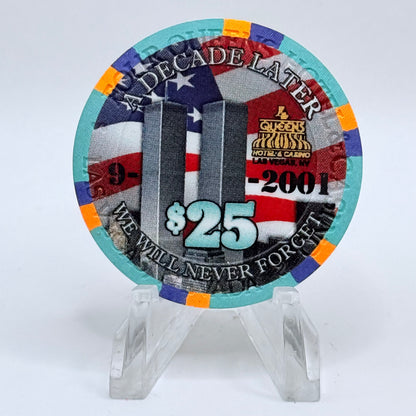 Four Queens Las Vegas Nevada 2011 'World Trade Center - We Will Never Forget' LE $25 Casino Chip D0273