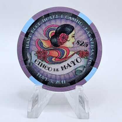 Hard Rock - Las Vegas Nevada 2011 'Cinco De Mayo' LE $25 Casino Chip D0130