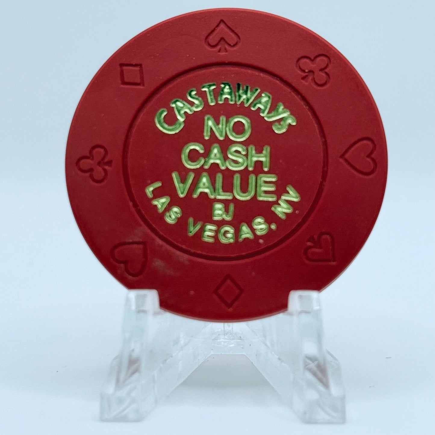 Castaways Hotel Casino Bowling Las Vegas Nevada 2003 Series 1 Red NCV Casino Chip E9885