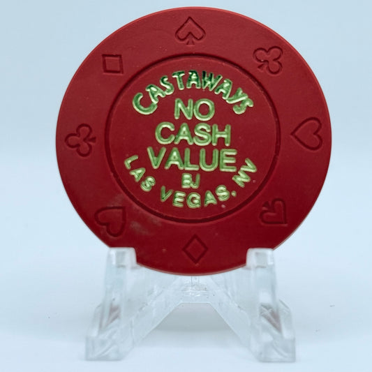 Castaways Hotel Casino Bowling Las Vegas Nevada 2003 Series 1 Red NCV Casino Chip E9885