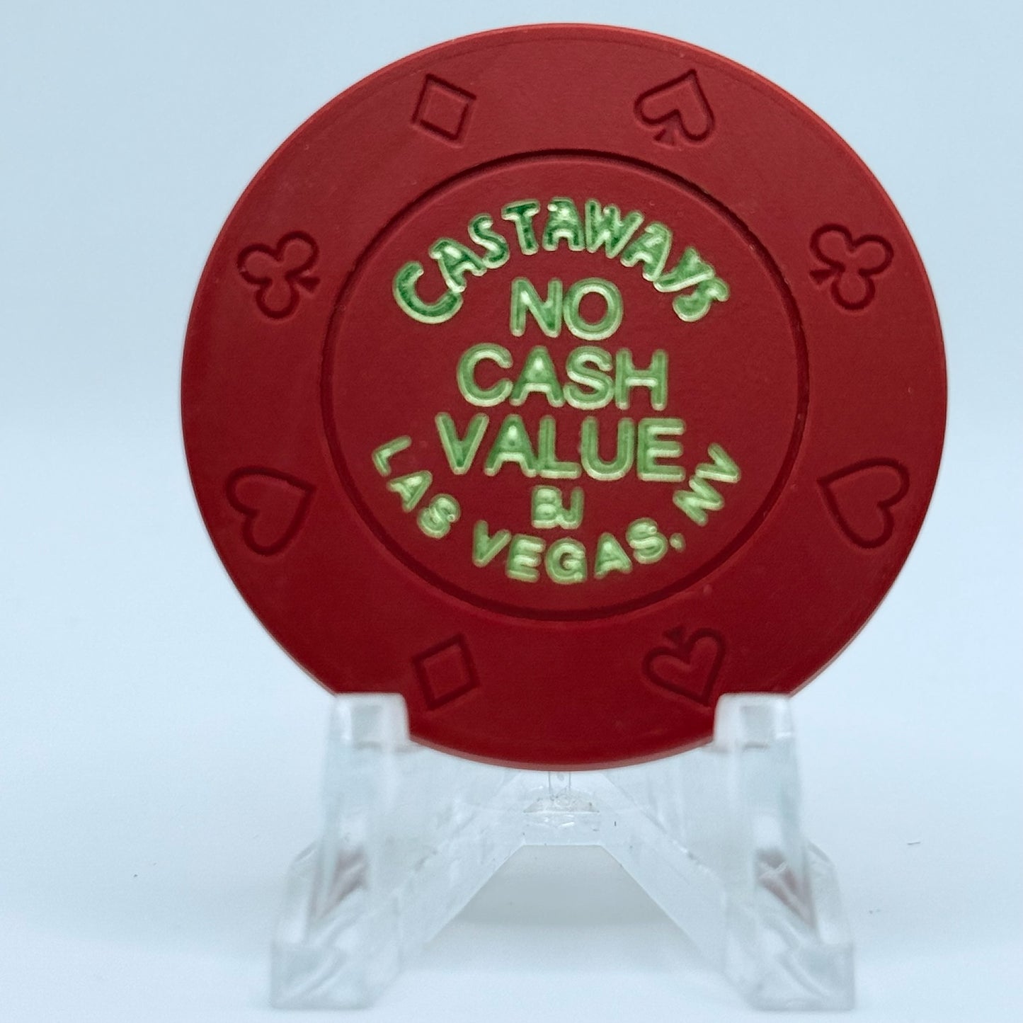 Castaways Hotel Casino Bowling Las Vegas Nevada 2003 Series 1 Red NCV Casino Chip E9885