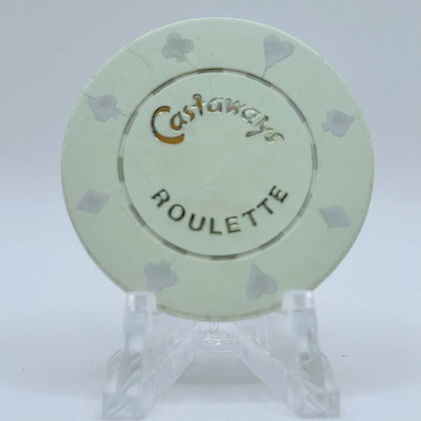 Castaways Las Vegas Nevada Series 1 Roulette White Casino Chip N0314