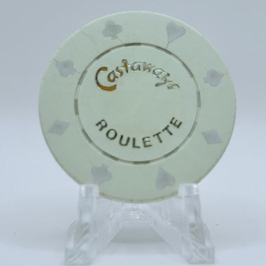 Castaways Las Vegas Nevada Series 1 Roulette White Casino Chip N0314