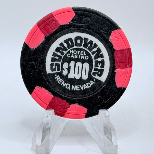 Sundowner Reno Nevada 1992 $100 Casino Chip V5706