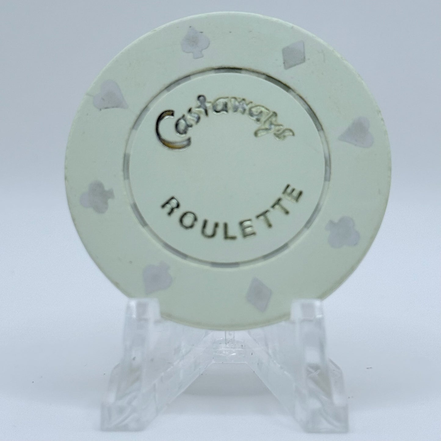 Castaways Las Vegas Nevada Series 1 Roulette White Casino Chip N0314