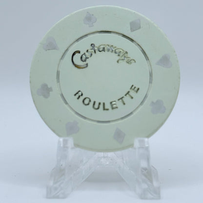 Castaways Las Vegas Nevada Series 1 Roulette White Casino Chip N0314