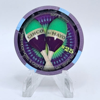Hard Rock - Las Vegas Nevada 2010 'Cinco De Mayo' LE $25 Casino Chip E9686