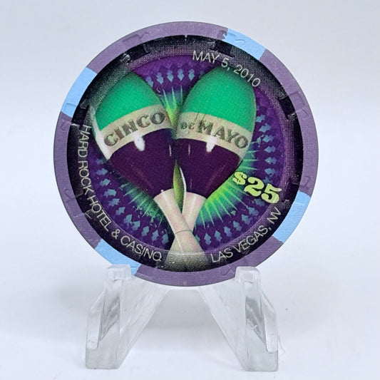 Hard Rock - Las Vegas Nevada 2010 'Cinco De Mayo' LE $25 Casino Chip E9686
