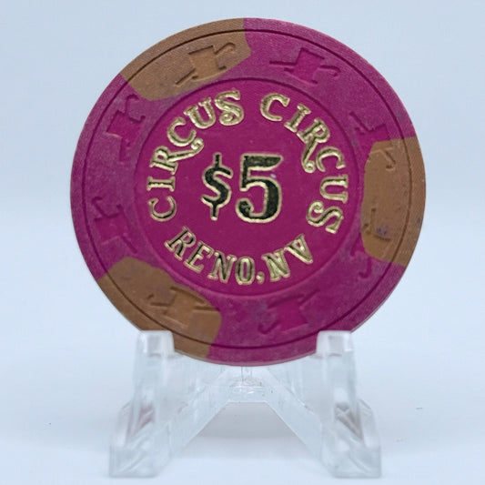 Circus Circus Reno Nevada 1989 $5 Casino Chip N1224