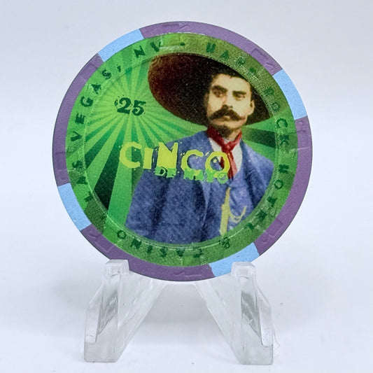 Hard Rock - Las Vegas Nevada 2008 'Cinco De Mayo' LE $25 Casino Chip E7452