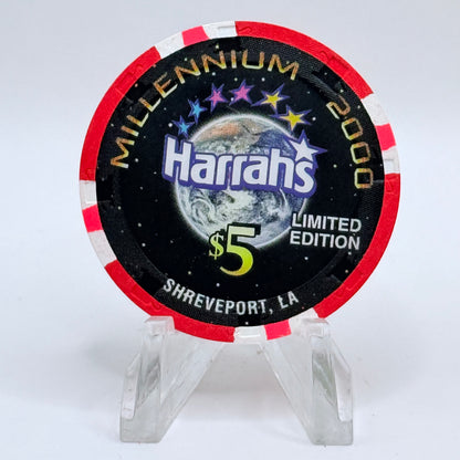 Harrah's - Shreveport Shreveport Louisiana 2000 'Millennium - Marlene Dietrich' LE $5 Casino Chip