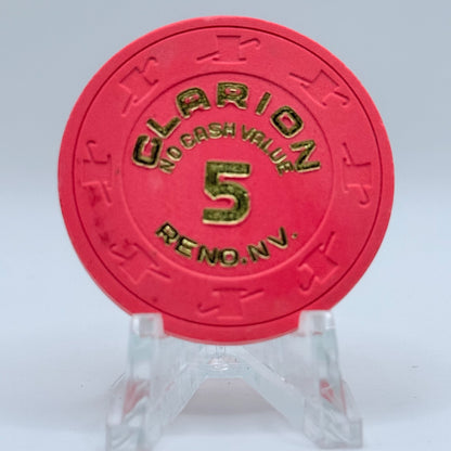 Clarion Hotel Reno Nevada $5 NCV Casino Chip V2288