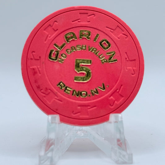 Clarion Hotel Reno Nevada $5 NCV Casino Chip V2288
