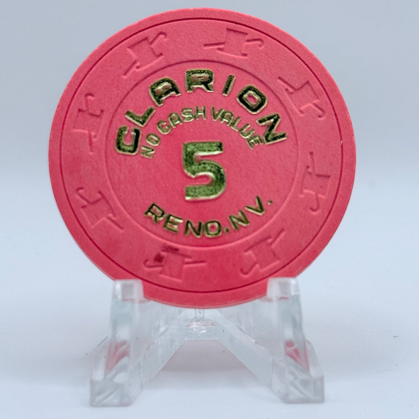 Clarion Hotel Reno Nevada $5 NCV Casino Chip V2288