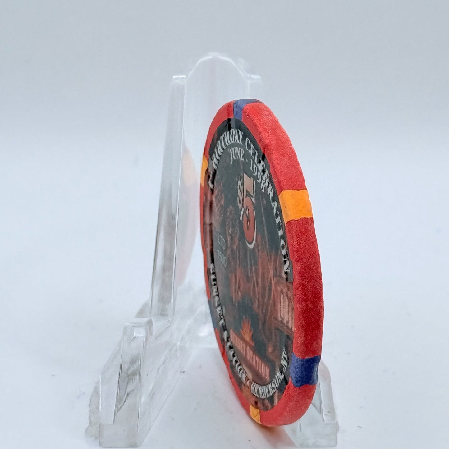 Sunset Station Henderson Nevada 1998 '1st Birthday Celebration' LE $5 Casino Chip V3494