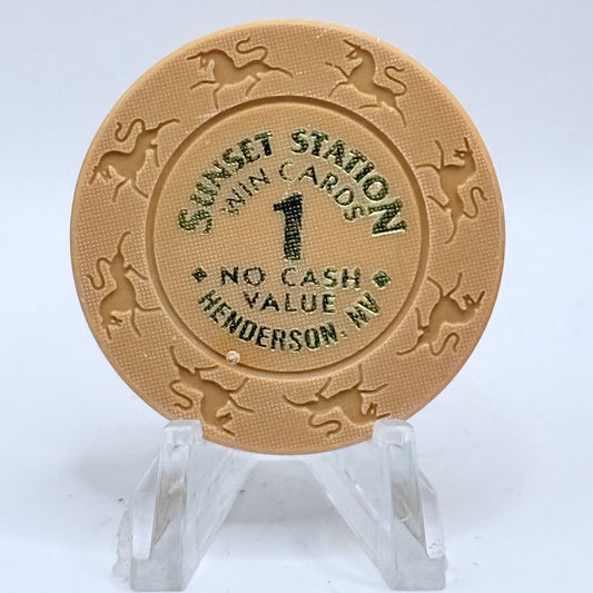 Sunset Station Henderson Nevada 1998 $1 Win Cards Chips V6491