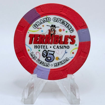 Terrible's Hotel Casino Las Vegas Nevada 2000 'Grand Opening' LE $5 Casino Chip V7419